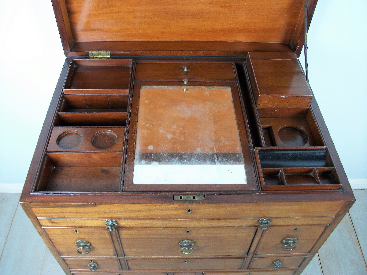 Mahogany Military Campaign Chest of Drawers